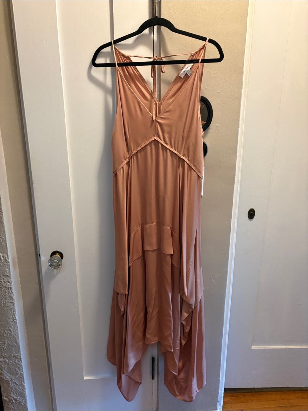 Reiss Blush Asymmetrical Spaghetti Strap Midi Dress - Picture 2 of 5